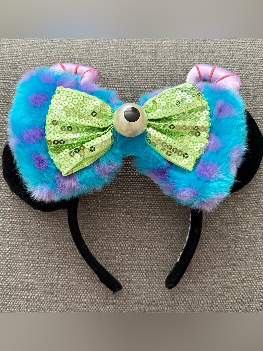 Disney Parks Minnie Swap Bows~ Mike/Sully, Black Polkadot & Yzma Interchangeable